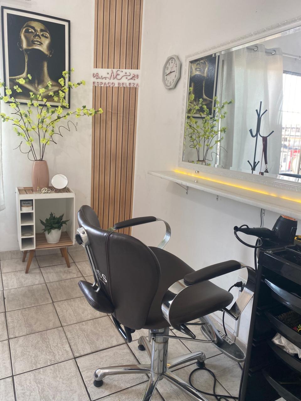Área de atendimento do salão AE Espaço Beleza